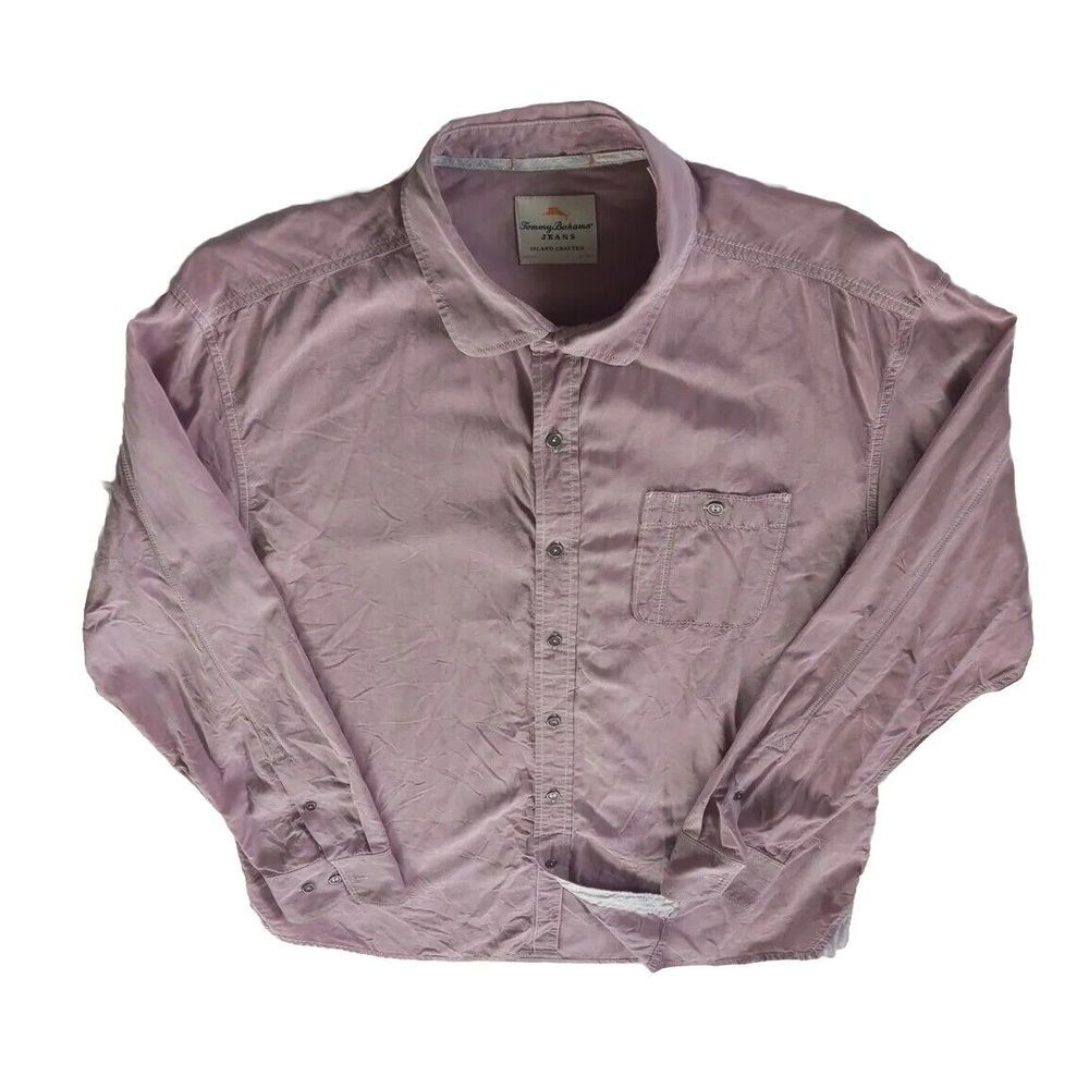 Tommy Bahama Jeans Men's Large  Long-sleeve Shirts Island Crafted‎ Tencel Purple